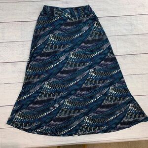 John Paul Richard Skirt sz M Maxi Long Elastic Waist Pull on Style Colorful